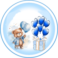 Opłatek na tort Miś Misiu Urodziny Chrzest Św. Roczek