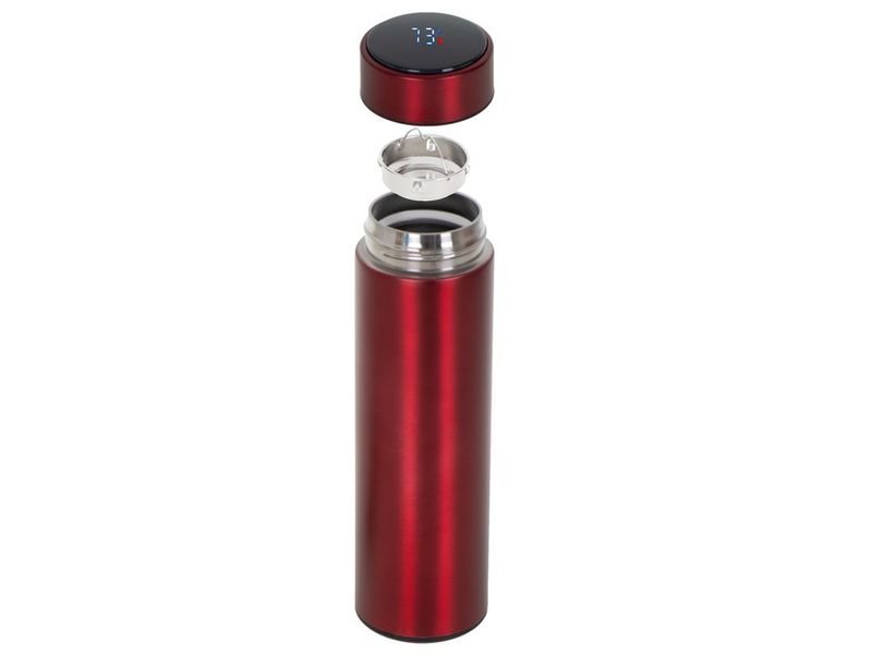 Kubek termiczny termos smart LED 500ml bordowy zdjęcie 4