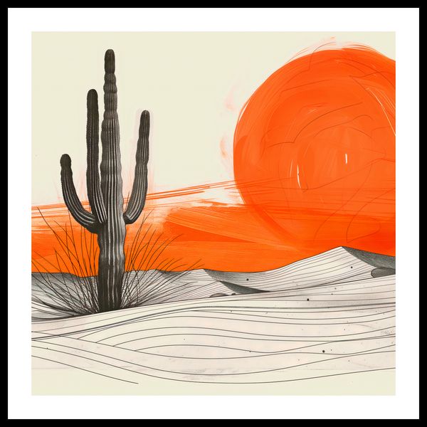 Plakat 70x70cm Kaktus Saguaro zdjęcie 3