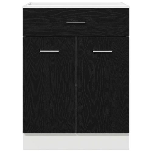 Szafka z szufladą z szufladą Czarny dąb 60 x 46 x 81.5 cm na Arena.pl