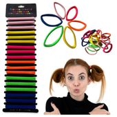 Gumki frotki do włosów bez łączeń elastyczne wygodne ozdobne zestaw 18 szt