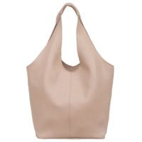 VERA PELLE torebka skórzana shopper na ramię z saszetką V724 j.różowa