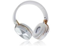 Słuchawki nauszne bezprzewodowe bluetooth lekkie mp3 radio składane biały