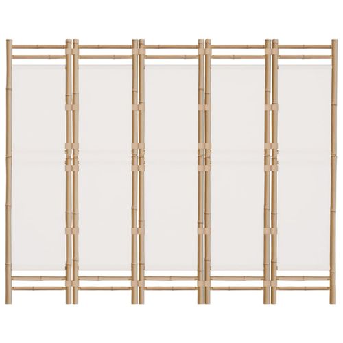 Składany parawan 5-panelowy, 200 cm, bambus i płótno na Arena.pl