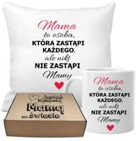 ZESTAW PODUSZKA I KUBEK ORYGINALNY PREZENT MAMA DZIEŃ MATKI URODZINY MAMY