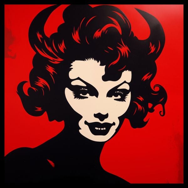 Plakat 60x60cm Czerwona Diablica zdjęcie 2