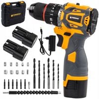 WIERTARKO WKRĘTARKA AKUMULATOROWA BEZSZCZOTKOWA UDAR 16.8V LED 2xAKU + BITY