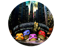 Opłatek na tort Żółwie Ninja