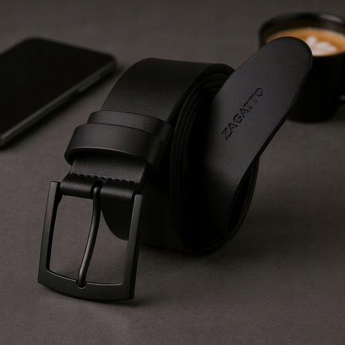 Pasek skórzany męski CZARNY do spodni SZEROKI skóra naturalna ZAGATTO na Arena.pl