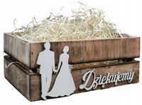 SKRZYNKA DREWNIANA PODZIĘKOWANIE OD PARY MŁODEJ DLA GOŚCI RODZICÓW DZIADKÓW