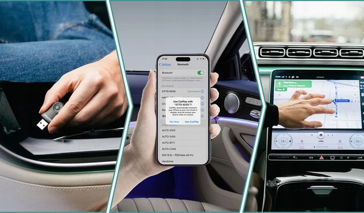 Bezprzewodowy Adapter Ottocast Mini 2w1 CarPlay / Android Auto CA505-T zdjęcie 10