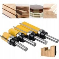 FREZ PROSTY KOPIUJĄCY Z ŁOŻYSKIEM DO DREWNA TRZPIEŃ 8 MM 4 SZT