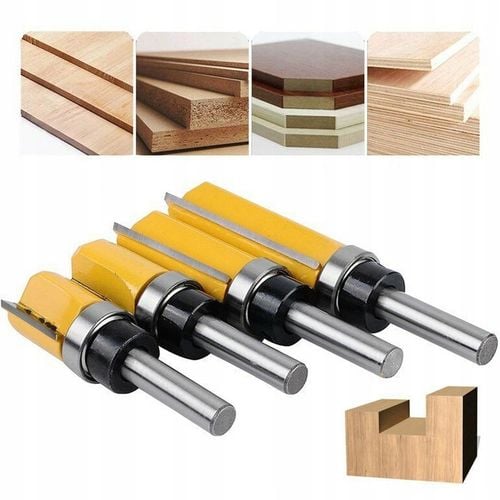 FREZ PROSTY KOPIUJĄCY Z ŁOŻYSKIEM DO DREWNA TRZPIEŃ 8 MM 4 SZT na Arena.pl