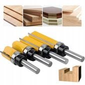 FREZ PROSTY KOPIUJĄCY Z ŁOŻYSKIEM DO DREWNA TRZPIEŃ 8 MM 4 SZT