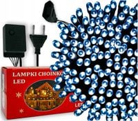 Lampki CHOINKOWE 500 LED ZIMNY BIAŁY zewnetrzne/wewnetrzne z programatorem