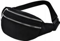 Wodoodporna Nerka Biodrówka saszetka na pas ramię  R44_Czarny