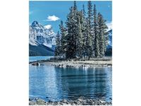 40X50CM JEZIORO MALIGNE ZIMĄ OBRAZ