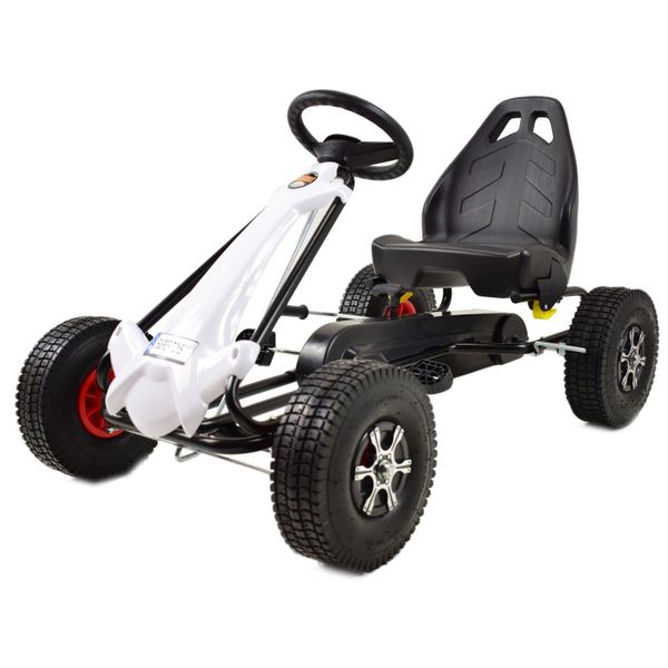 NAJNOWSZY GOKART NA PEDAŁY PRZESUWANE SIEDZENIE, POMPOWANE KOŁĄ 2032B zdjęcie 2