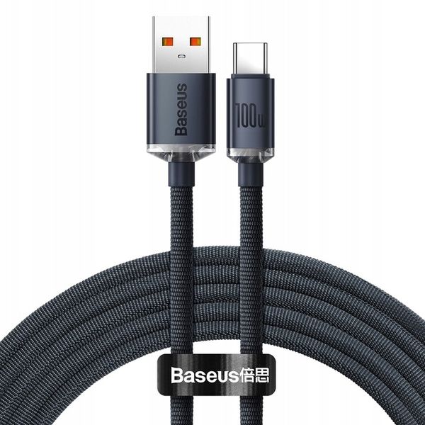 WZMACNIANY KABEL PRZEWÓD BASEUS USB USB-C 100W 6A 2M SZYBKIE ŁADOWANIE zdjęcie 13