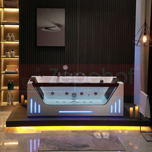 Wanna z hydromasażem EBX-7066 white prostokątna 170cmx78cmx61cm Wodosp zdjęcie 38