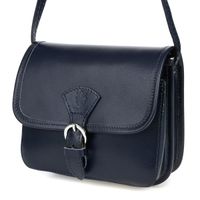 Granatowa Beltimore Damska Skórzana Mała Torebka Listonoszka K66