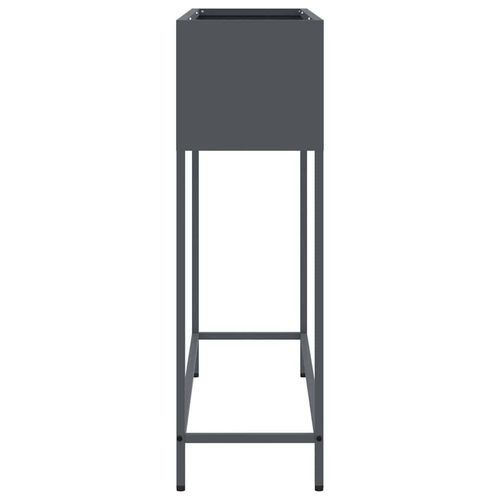 Podwyższona doniczka ogrodowa Antracyt 100 x 26 x 82 cm Stal na Arena.pl