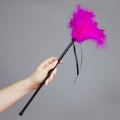 plumero plumas fucsia