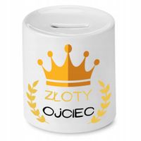 Skarbonka Dla Taty Złoty Ojciec Gold Father Z Nadrukiem Ze Zdjęciem Z Nadru