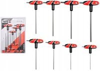 YATO KLUCZE ZESTAW KLUCZY PROF TRZPIENIOWYCH HEX Z RĘKOJEŚCIĄ 8CZ YT-05583