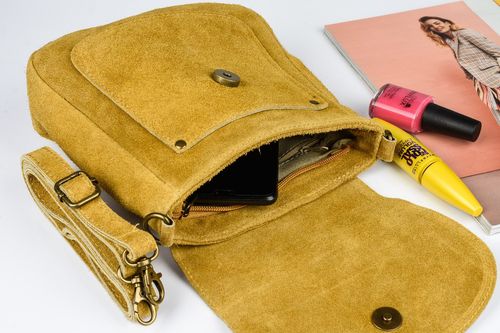 Torebka skórzana Damska Zamszowa Listonoszka retro X40 na Arena.pl