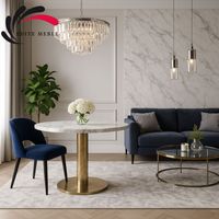 Krzesło Tapicerowane Premium KL-5 Granatowy Piano 12