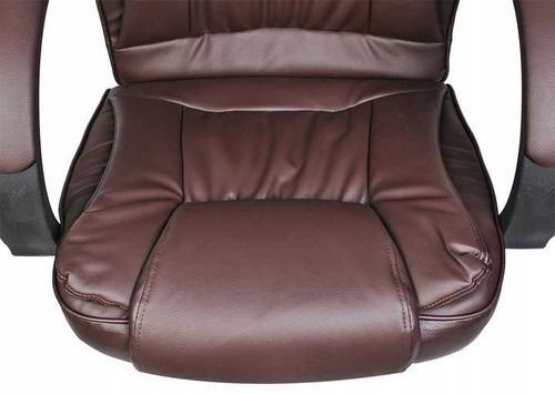 fotel biurowy skóra eko - brązowy malatec na Arena.pl