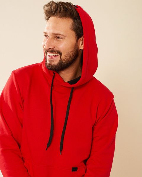 Bluza męska kangurka czerwona Ted Rozmiar - L zdjęcie 3