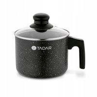 GARNEK do MLEKA Budyniu POKRYWKĄ marmurkowy Tadar Marmara Black 14cm 1,5l