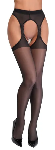 cottelli legwear rajstopy do pończoch czarne z koronką 20 den na Arena.pl