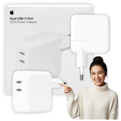 Oryginalna Ładowarka Apple Dual USB-C Port Power Adapter - 35W  Biała MNWP3ZM/A Super Charger