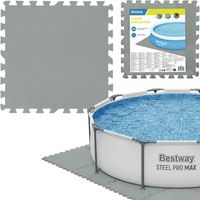 piankowa mata pod basen szara 50 x 50cm 9szt 2,25m2 bestway 58639