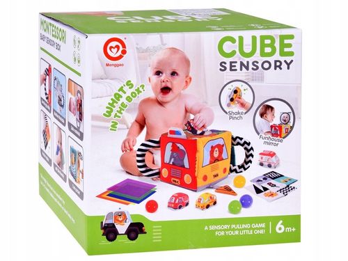 Miękka Kostka Sensoryczna Pojazdy pudełko z chusteczkami montessori ZA5587 na Arena.pl