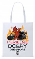 Dla Dziennikarza Prezent Torba Eco Biała Shopper Z Nadrukiem Ze Zdjęciem