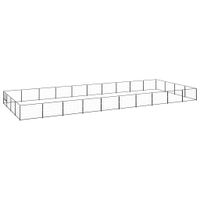 Kojec dla psa, czarny, 40 m², stalowy