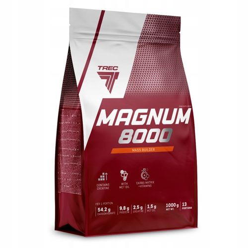 TREC MAGNUM 8000 1000g MEGA MOCNY GAINER NA MASĘ ! na Arena.pl