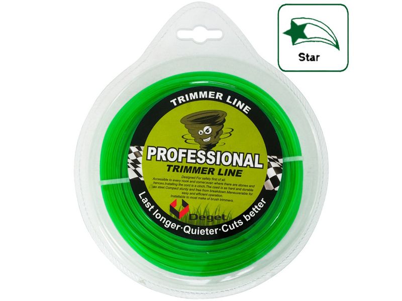 ŻYŁKA TNĄCA DO KOS I PODKASZAREK 2,7 MM 50 MB DEGET V90117 GWIAZDKA zdjęcie 1