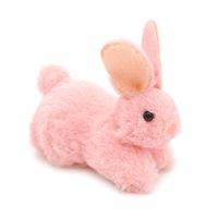 Króliczek wielkanocny zajączek z futerkiem puszysty różowy