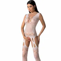 passion bs099 bodystocking biały siateczkowy jeden rozmiar
