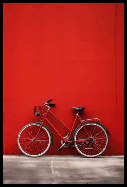 Plakat 40x60cm Czerwony Rower zdjęcie 2