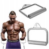 Uchwyt do wyciągu atlasu pojedynczy obrotowy ryflowany stalowy mocny