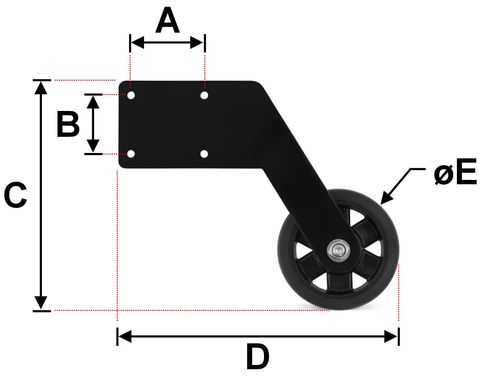 Koła (2 szt.) rolki do drabin magazynowych z wejściem jednostronnym ALOSS na Arena.pl