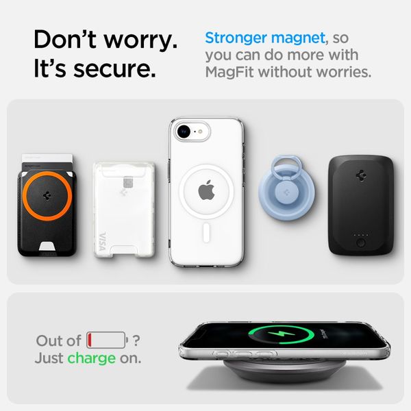 spigen liquid crystal mag magsafe iphone 16e clear zdjęcie 12
