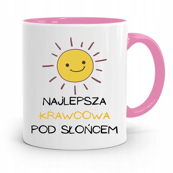 Kubek Różowy Krawca Krawcowej Najlepsza Krawcowa Z Nadrukiem Ze Zdjęciem zdjęcie 1