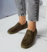 Zielone tenisówki z eko-zamszu Leroy 37